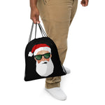 Horned Up Santa Drawstring bag