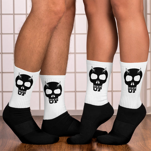 Horned Up Skull Socks