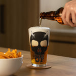 Black Skull pint glass