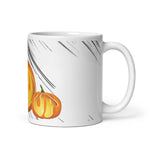 Horned Up Pumpkin White glossy mug