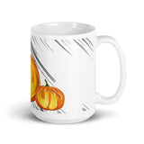 Horned Up Pumpkin White glossy mug