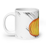 Horned Up Pumpkin White glossy mug