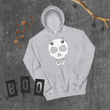 Horned Up Skull  Hoodie