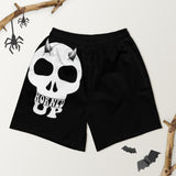 Horned Up White Skull Shorts